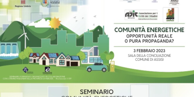 Assisi: venerdì si discuterà delle opportunità energetiche in un importante seminario 