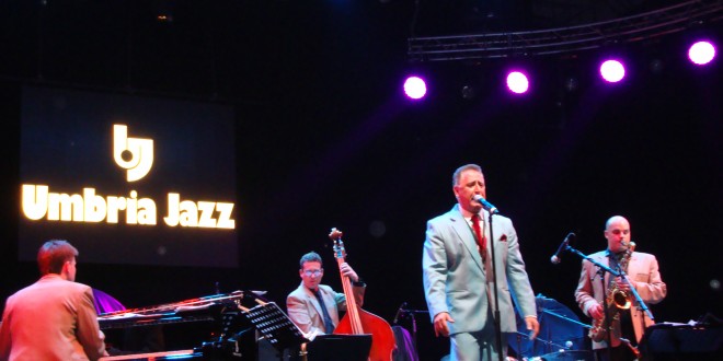 A Umbria Jazz, Ray Gelato in the rain!