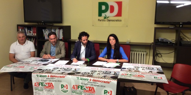 A Spello il primo “Festival regionale per il lavoro” del Pd