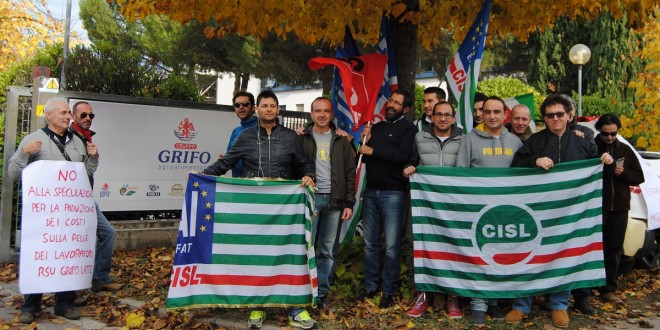 Grifo Latte, iniziati i cinque giorni di sciopero contro l’esternalizzazione di alcuni processi produttivi