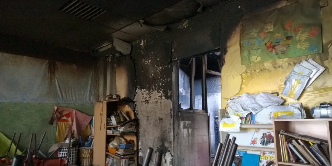 Incendio nella notte nell’asilo nido “G. Rodari” di Marsciano