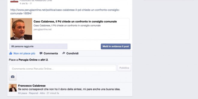 Confronto con il Pd? Calabrese: “Mi pare una buona idea”