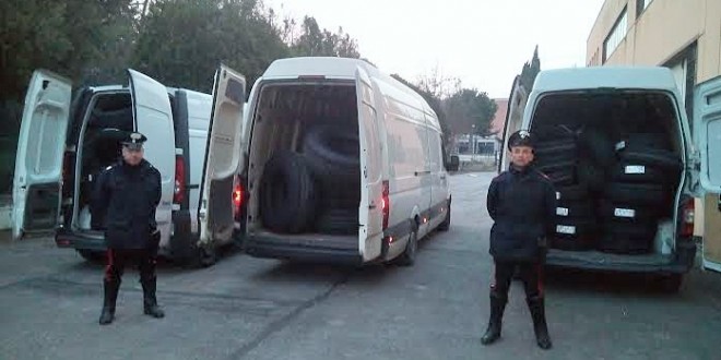 Foligno: in manette cinque trasfertisti dall’Abruzzo per un ingente furto di pneumatici