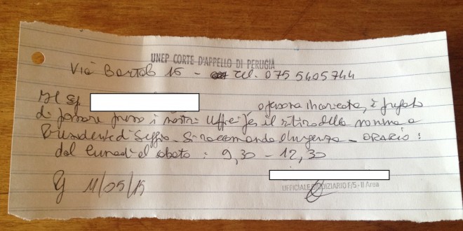 Regionali, la convocazione al seggio? Qualche riga a penna su un pezzetto di carta strappato, senza busta né intestazione