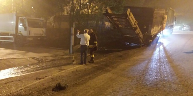 Incendio alla Gesenu di Perugia