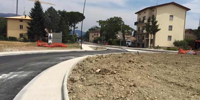 Bastia Umbra, nella fase finale i lavori per la rotatoria tra via Gramsci, via Roma e via Irlanda