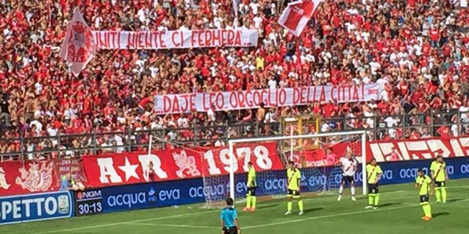 “Daje Leo, orgoglio della citta”, il sostegno della curva Nord a Leonardo Cenci