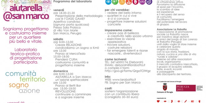 “Aiutarella@san marco”: per un quartiere più bello e vitale