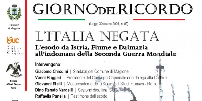 Giorno del ricordo, le iniziative in programma a Magione