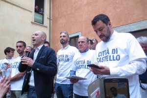 Salvini visita Città di Castello e Umbertide. Ed è subito polemica
