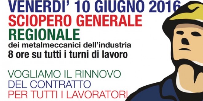 Metalmeccanici umbri in sciopero: per il 10 giugno proclamato uno stop di 8 ore