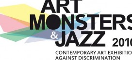 Art monsters and Jazz contemporary art exhibition against discrimination
