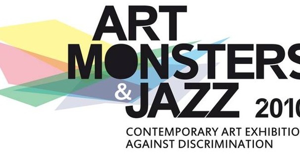 Art monsters and Jazz contemporary art exhibition against discrimination