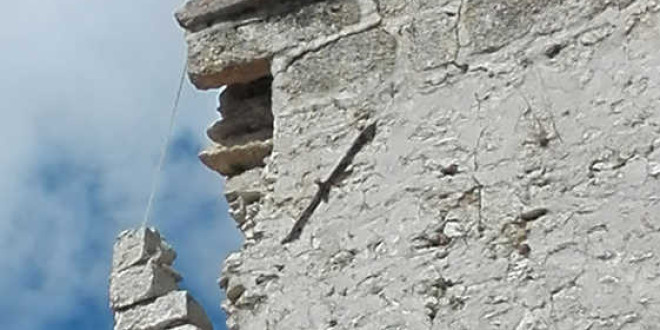 Terremoto, partiti i lavori di messa in sicurezza del campanile della chiesa di Santa Maria delle Grazie a Castelluccio