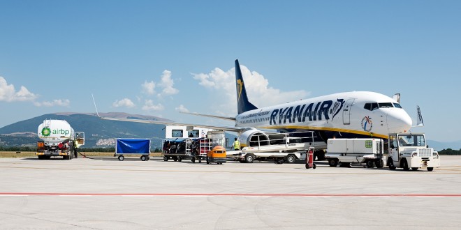 Aeroporto dell’Umbria, inaugurata la nuova tratta Ryanair Perugia – Catania
