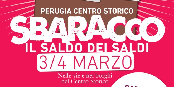 Perugia, da domani (3) torna l’appuntamento con lo “Sbaracco – il saldo dei saldi”