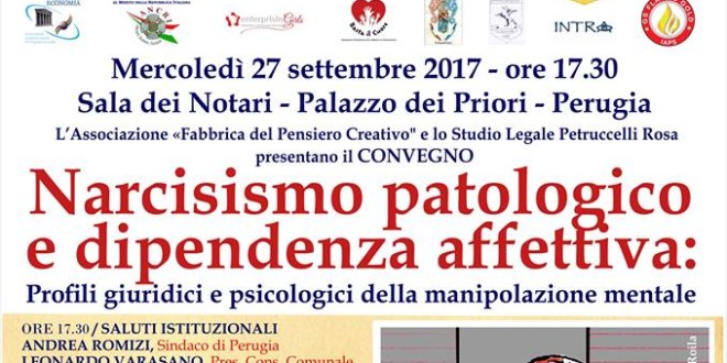 A Perugia due appuntamenti promossi dall’associazione “Fabbrica del Pensiero Creativo” e dallo studio legale Petruccelli Rosa