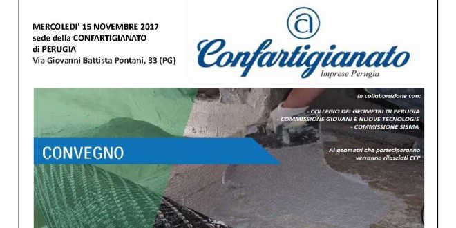 Al via domani (15) il corso di Confartigianato “Il comportamento degli edifici durante il sisma, studio delle criticità e nuove tecnologie per la mitigazione della vulnerabilità”