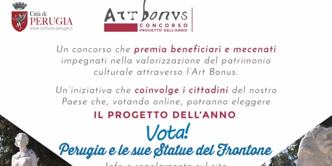 “Progetto Art Bonus dell’anno”, c’è tempo fino al 6 gennaio per votare Perugia